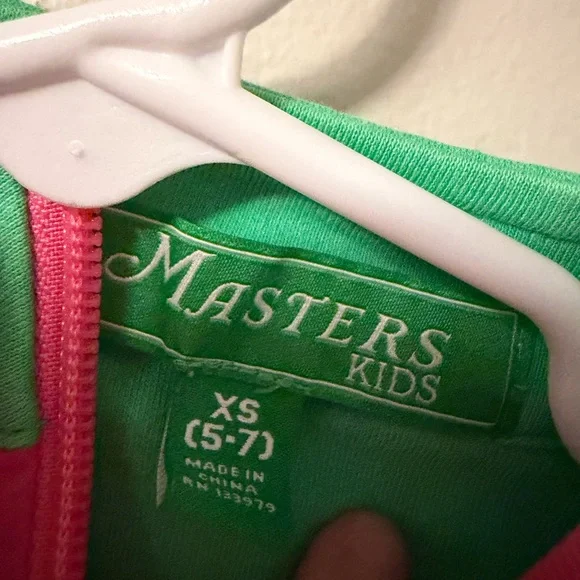 Masters Green and Pink Quarter-Zip Pullover - Picture 3 of 3